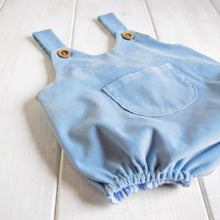 Carica l'immagine nel visualizzatore di Gallery, SALOPETTE IN VELLUTO - AZZURRO