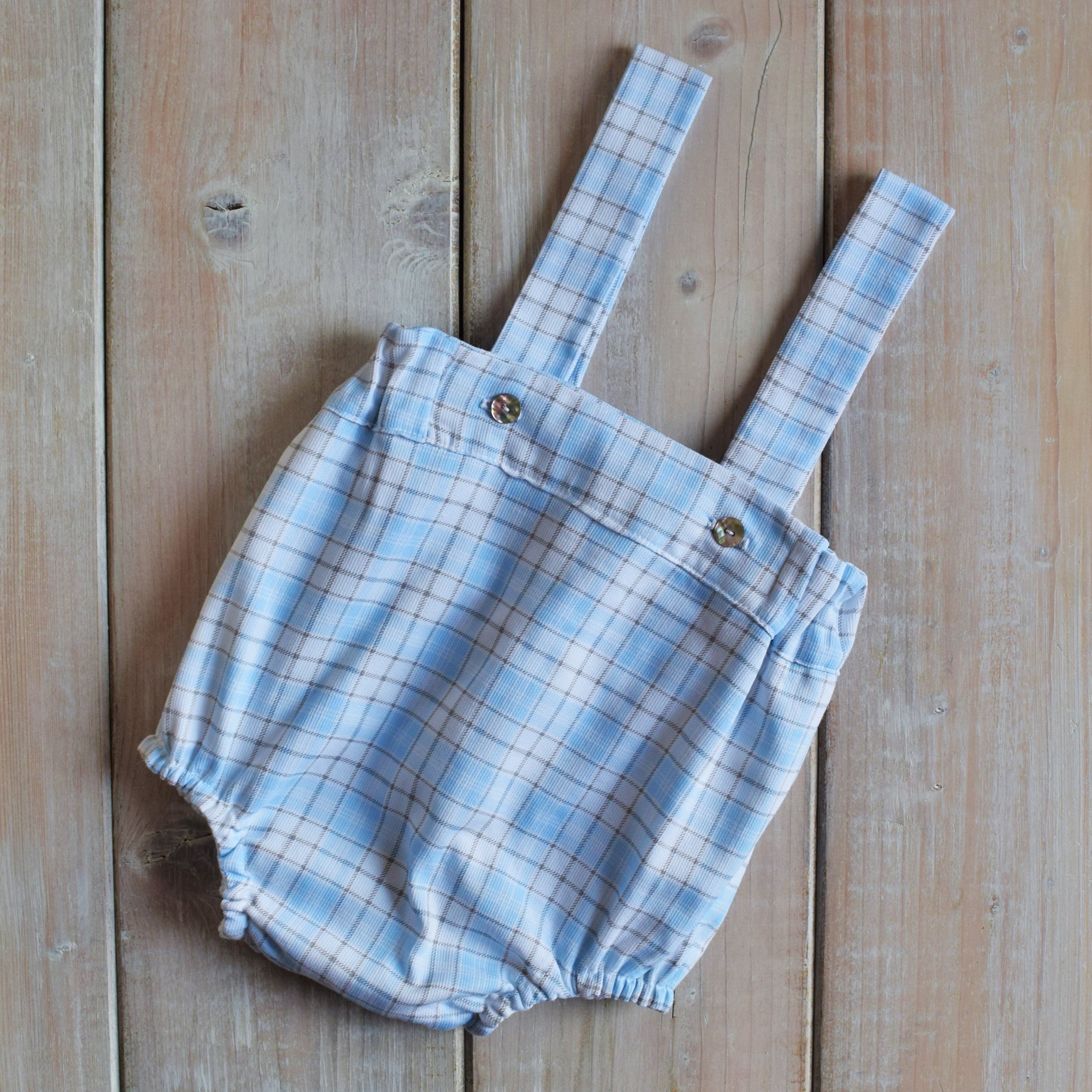 SALOPETTE SCOZZESE AZZURRO