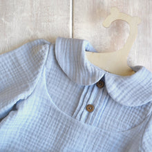 Carica l&#39;immagine nel visualizzatore di Gallery, COMPLETINO IN MUSSOLA - AZZURRO
