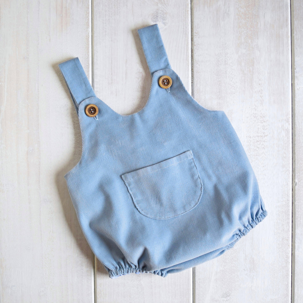 SALOPETTE IN VELLUTO - AZZURRO