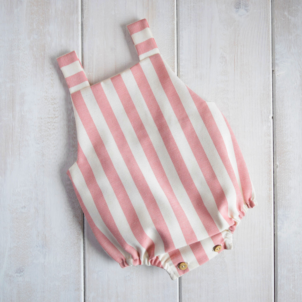 SALOPETTE A RIGHE - ROSA